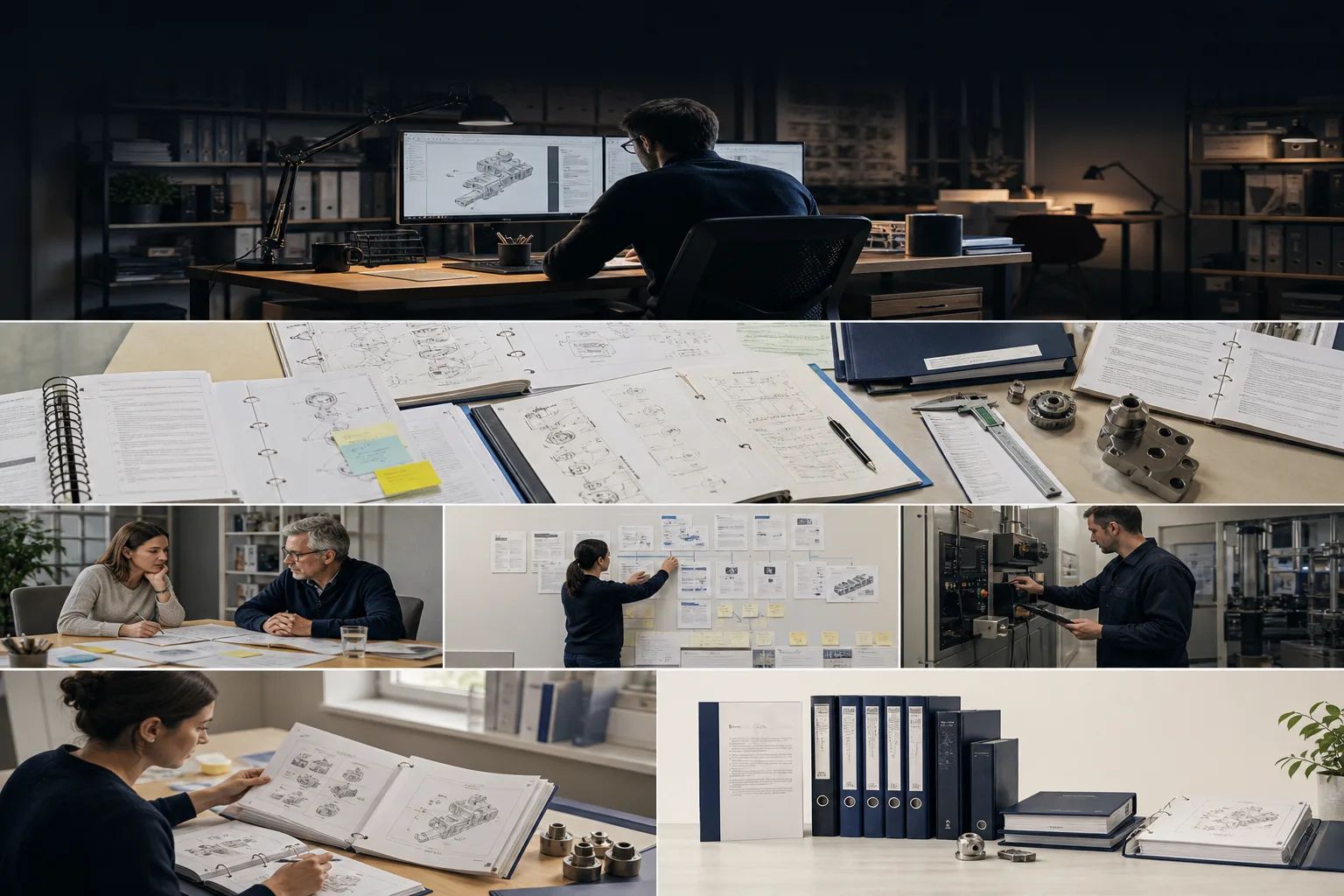 Technical procedure being checked against source specifications in a controlled workspace